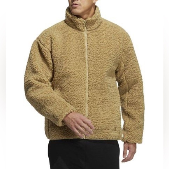 NWT - Adidas Adult Sherpa/Teddy Fleece Zip Jacket - Men M/Women L - Picture 2 of 11